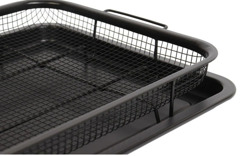 HOMEVEO Professional oven roasting tray (small size) with oil draining rack – ideal for roasting potatoes and chicken in the oven for a healthy and balanced crispiness - Image 2